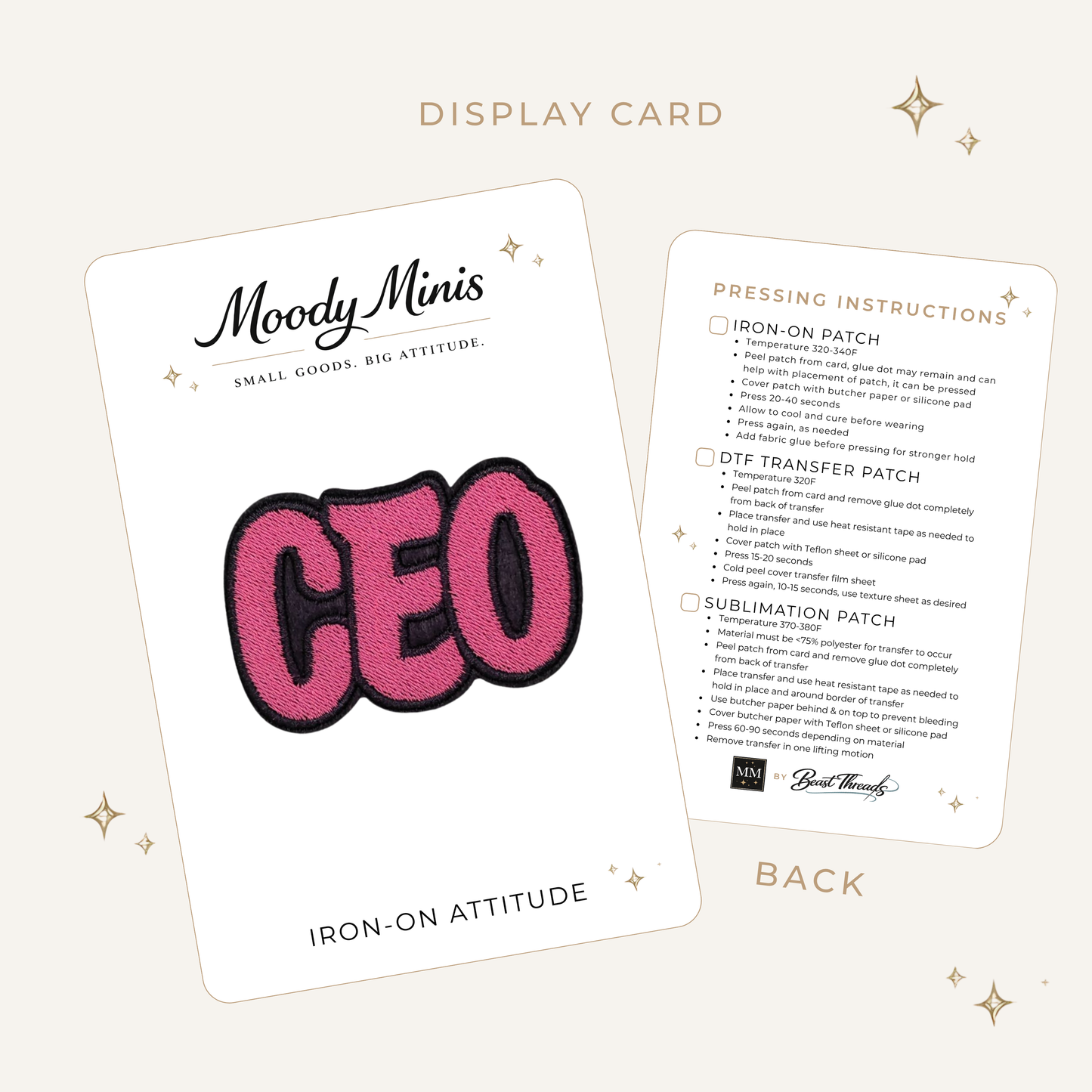 CEO Pink Embroidered Patch