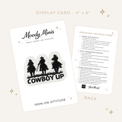 Cowboy Up Embroidered Patch