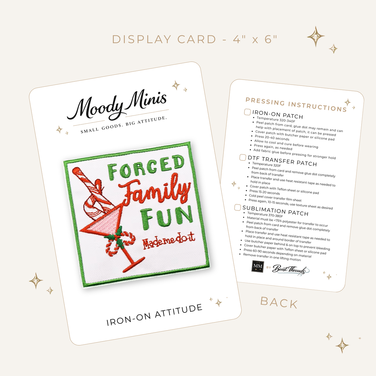 Forced Family Fun Christmas Embroidered Patch
