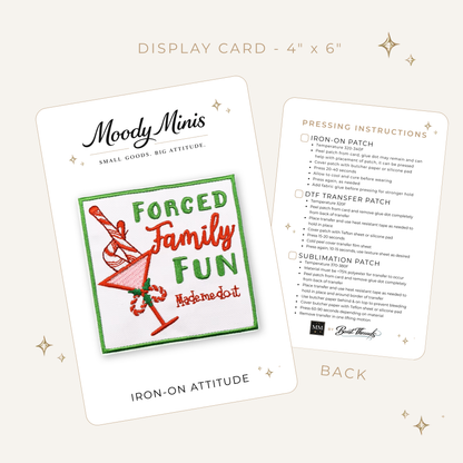 Forced Family Fun Christmas Embroidered Patch
