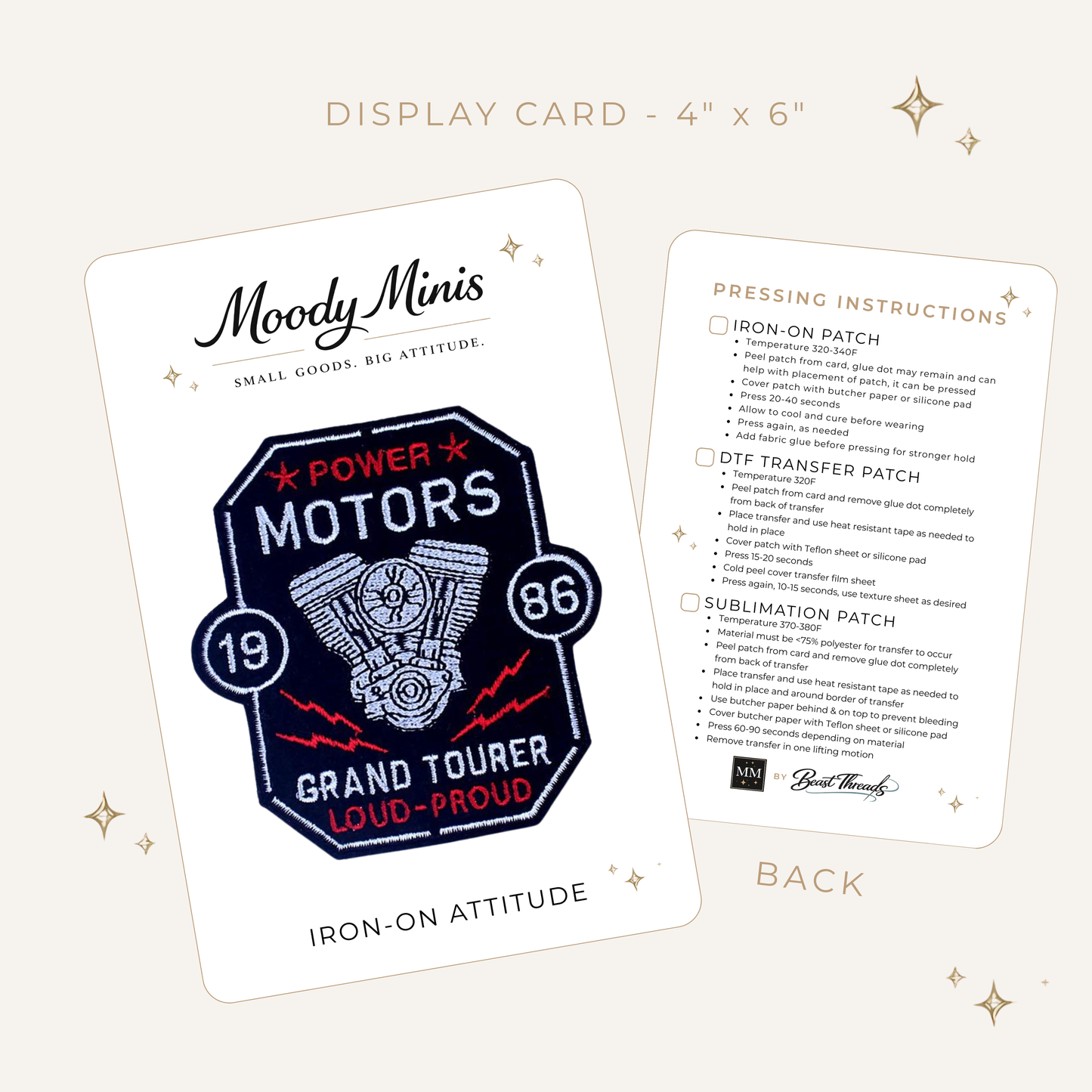 Power Motors Grand Tourer Biker Embroidered Patch