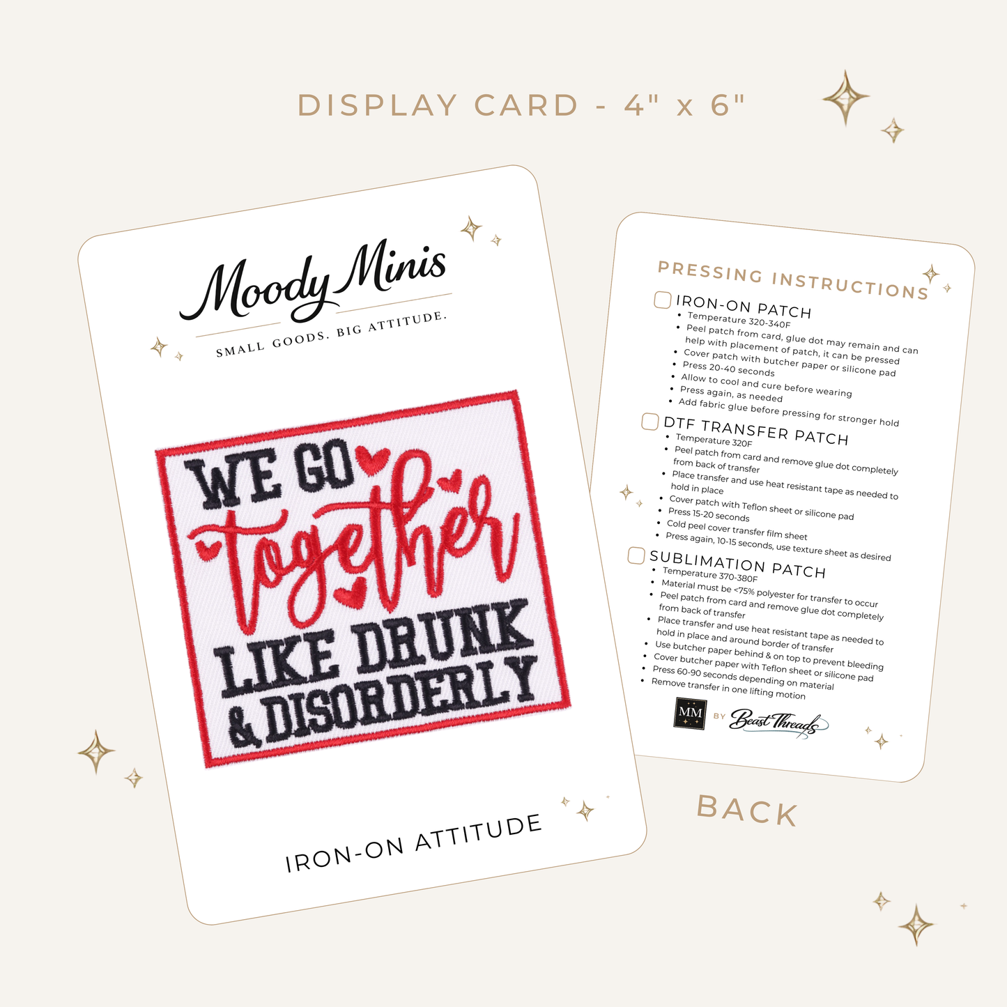 Drunk & Disorderly Pair Embroidered Patch