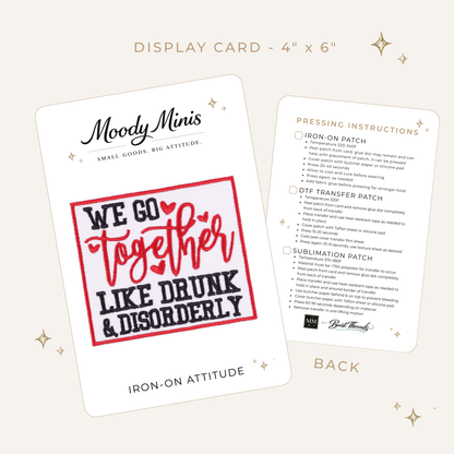 Drunk & Disorderly Pair Embroidered Patch