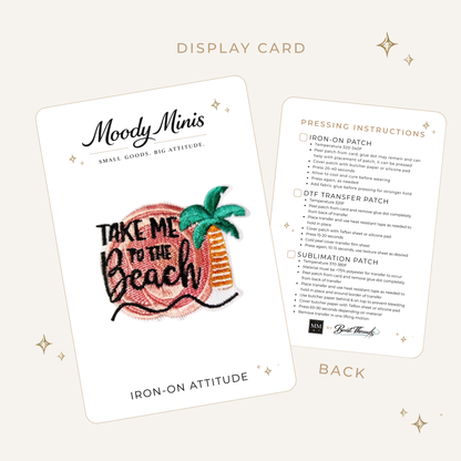 Take Me to The Beach Embroidered Patch