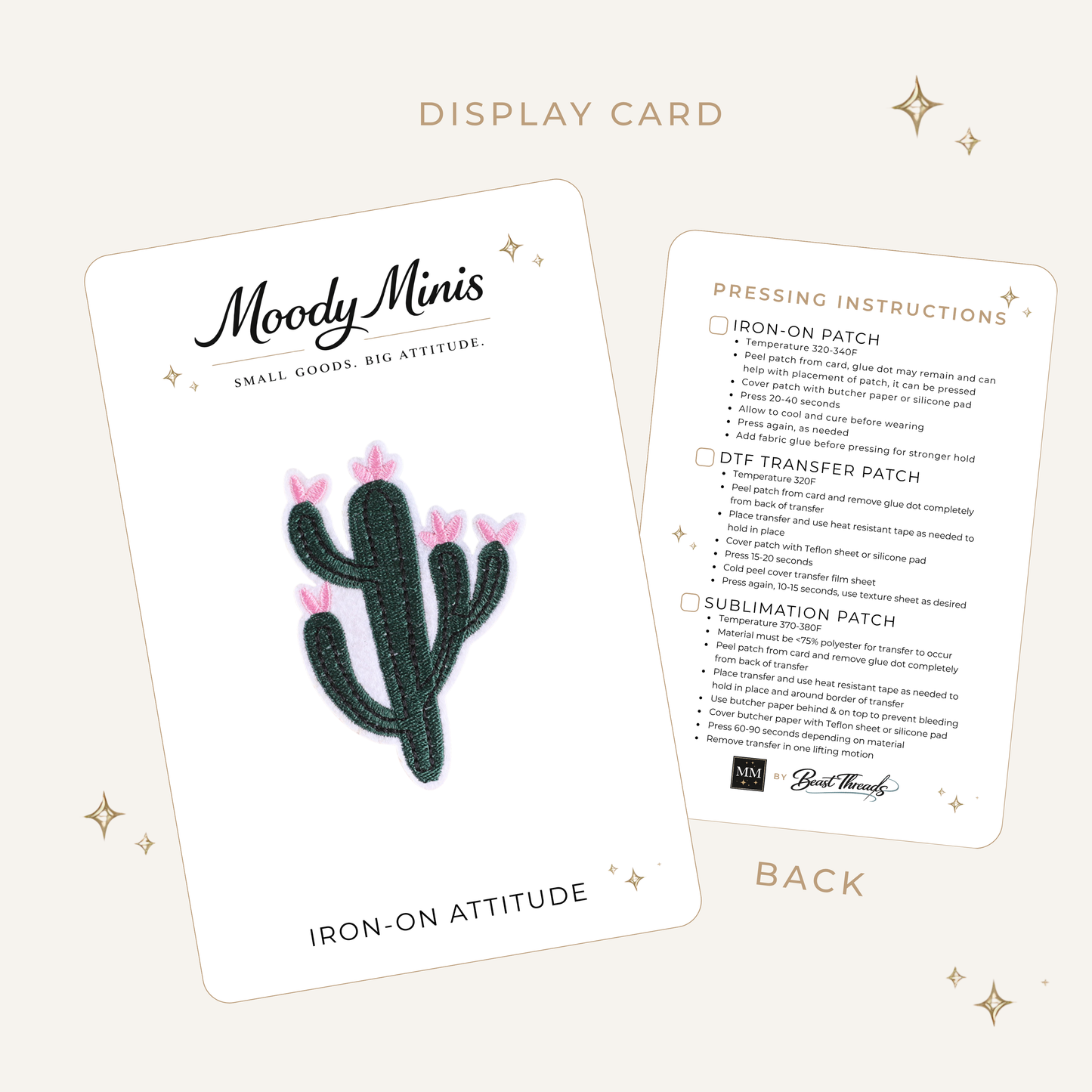 Cactus Flower Embroidered Patch- RTS