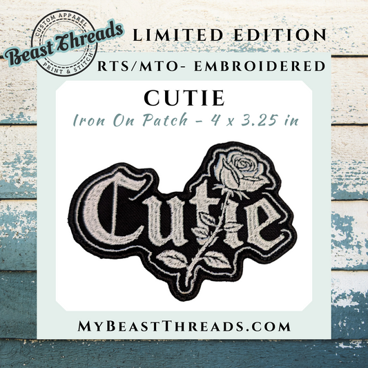 Cutie Embroidered Patch - RTS/MTO