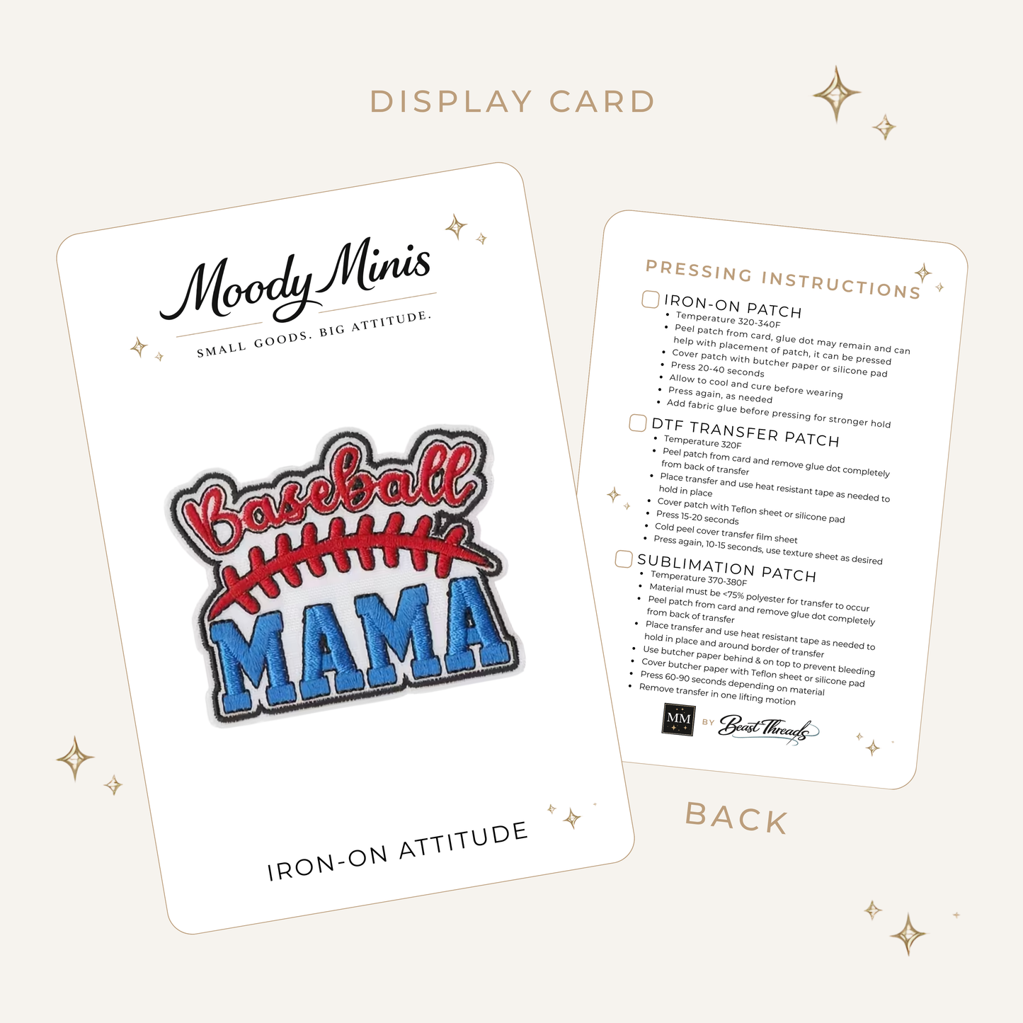 Baseball Mama Embroidered Patch