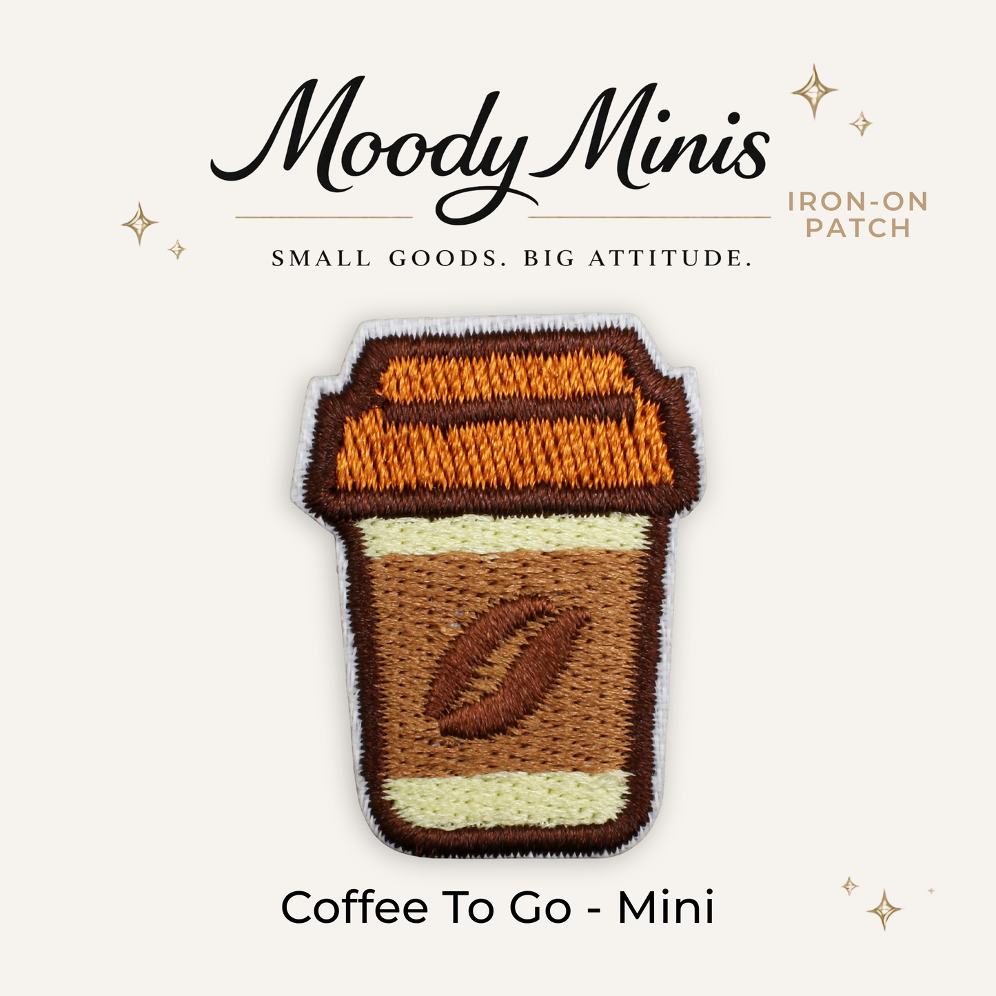 Coffee To Go Embroidered Patch