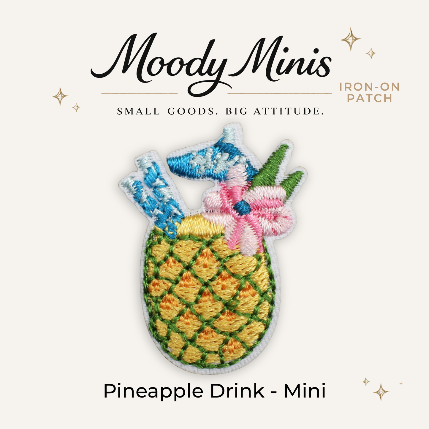 Pineapple Drink Embroidered Patch