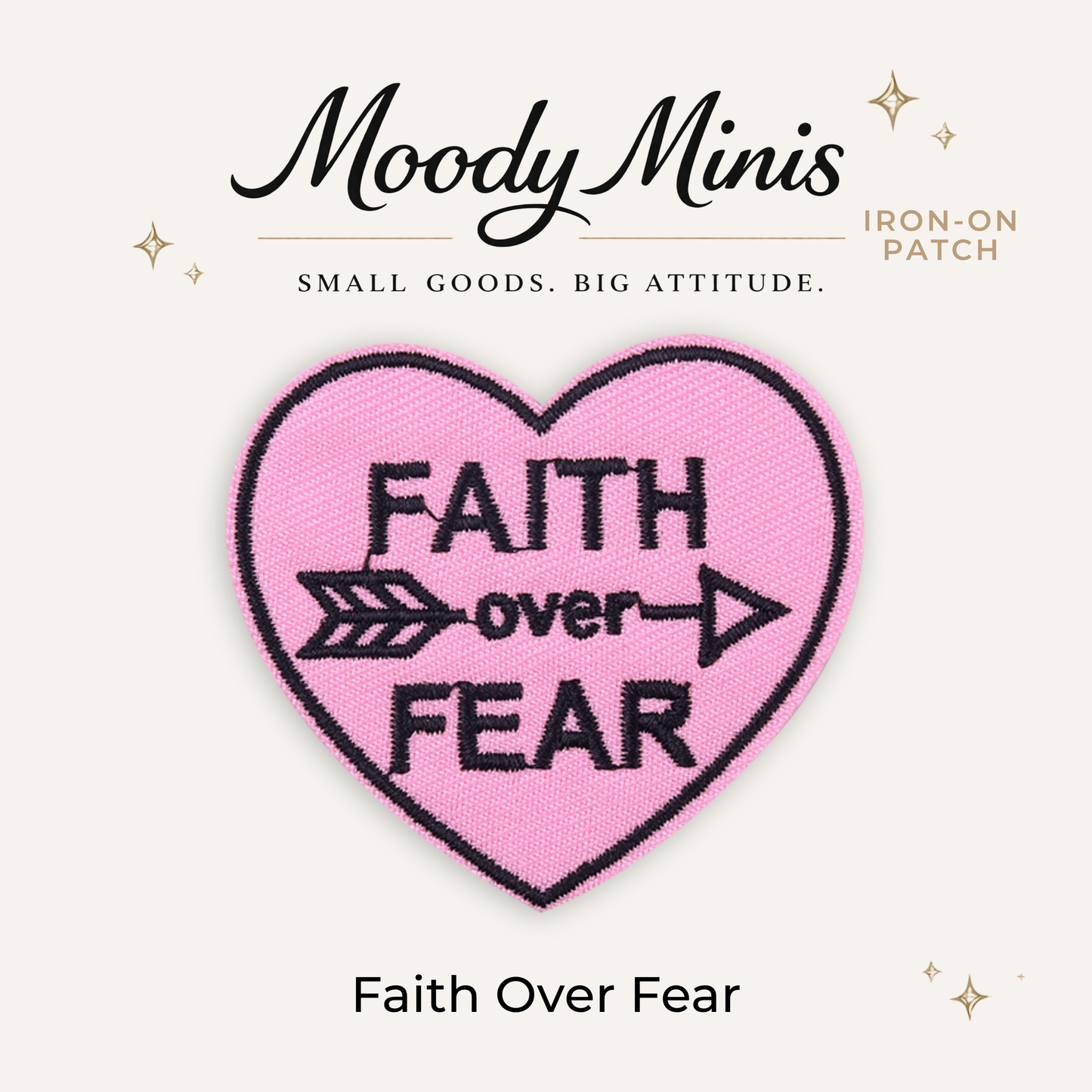Faith Over Fear Embroidered Patch