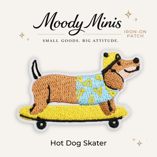 Skater Hot Dog Embroidered Patch