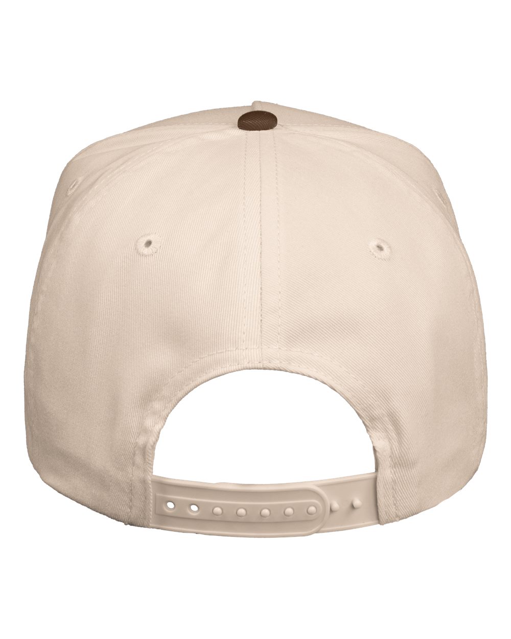 Valucap 8869 - Five Panel Twill Cap Natural/Brown